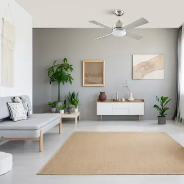 Leds C4 Ventilador IP20 Borneo E27 15W Niquel Santinado Bl Leds C4 Ventilador IP20 Borneo E27 15W Niquel Santinado Bl