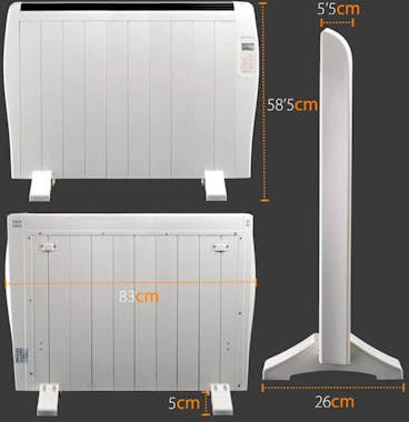 Gridinlux Radiador Eléctrico 10 Módulos Calefacción 1500W Ma Gridinlux Radiador Eléctrico 10 Módulos Calefacción 1500W Ma