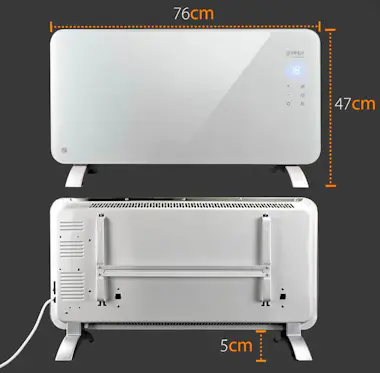 Gridinlux Radiador Eléctrico Convector Cristal 1500W Calefac Gridinlux Radiador Eléctrico Convector Cristal 1500W Calefac
