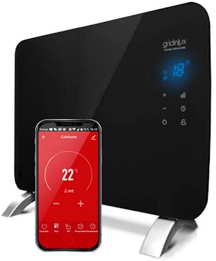 Gridinlux Radiador Eléctrico Convector Cristal 1000W Negro C Gridinlux Radiador Eléctrico Convector Cristal 1000W Negro C