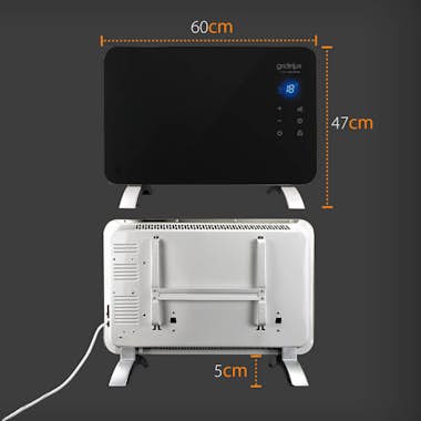 Gridinlux Radiador Eléctrico Convector Cristal 1000W Negro C Gridinlux Radiador Eléctrico Convector Cristal 1000W Negro C