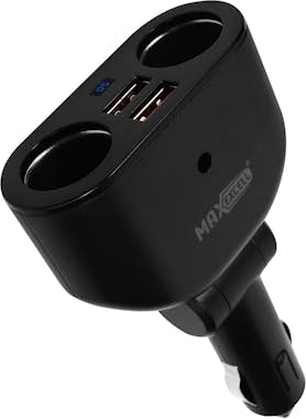 Max Excell Cargador Coche 2 Puertos USB y Doble toma mechero Max Excell Cargador Coche 2 Puertos USB y Doble toma mechero