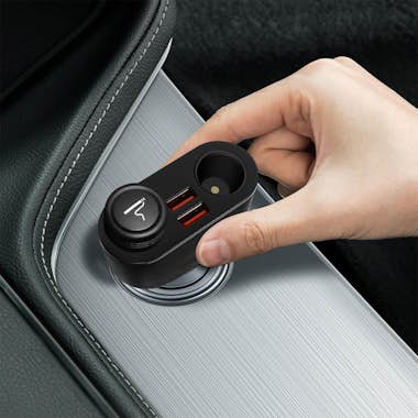 Max Excell Cargador Coche 2 Puertos USB y Doble toma mechero Max Excell Cargador Coche 2 Puertos USB y Doble toma mechero