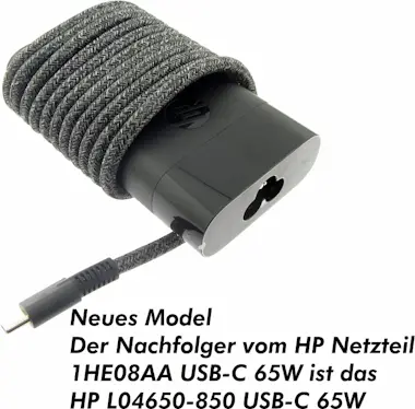 HP 65W original USB-C charger (power supply) 1HE08AA# HP 65W original USB-C charger (power supply) 1HE08AA#