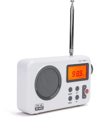 NK Radio Portátil Vintage Pequeña -AB1904-FM Blanca NK Radio Portátil Vintage Pequeña -AB1904-FM Blanca