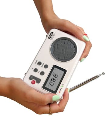 NK Radio Portátil Vintage Pequeña -AB1904-FM Blanca NK Radio Portátil Vintage Pequeña -AB1904-FM Blanca
