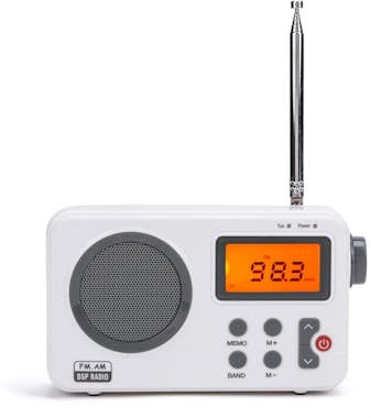 NK Radio Portátil Vintage Pequeña -AB1904-FM Blanca NK Radio Portátil Vintage Pequeña -AB1904-FM Blanca