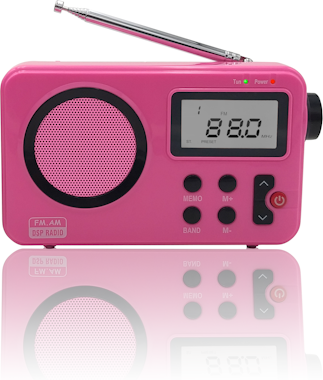 NK Radio Portátil Vintage Pequeña -AB1904-FM Rosa NK Radio Portátil Vintage Pequeña -AB1904-FM Rosa