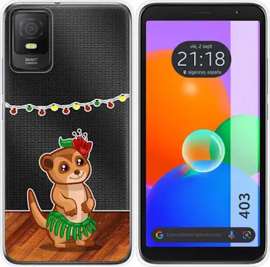 Tumundosmartphone Funda Silicona Transparente TCL 403 Suricata Tumundosmartphone Funda Silicona Transparente TCL 403 Suricata