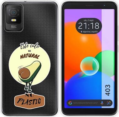 Tumundosmartphone Funda Silicona Transparente TCL 403 Culo Natural Tumundosmartphone Funda Silicona Transparente TCL 403 Culo Natural