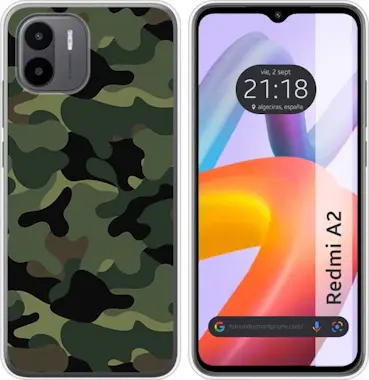 Tumundosmartphone Funda Silicona Xiaomi Redmi A2 Camuflaje Tumundosmartphone Funda Silicona Xiaomi Redmi A2 Camuflaje