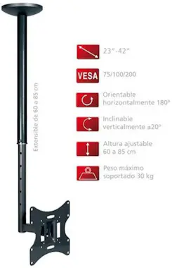 Fonestar Soporte de Techo Extensible/ Orientable/ Inclinabl Fonestar Soporte de Techo Extensible/ Orientable/ Inclinabl