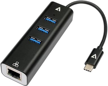 V7 UCRJ45USB3 hub de interfaz USB Tipo C 1000 Mbit/s V7 UCRJ45USB3 hub de interfaz USB Tipo C 1000 Mbit/s