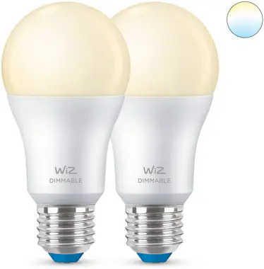 WiZ WiZ Bombilla 8 W (Equiv. 60 W) A60 E27 x2 WiZ WiZ Bombilla 8 W (Equiv. 60 W) A60 E27 x2