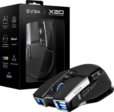 EVGA EVGA X20 ratón Ambidextro RF Wireless + Bluetooth EVGA EVGA X20 ratón Ambidextro RF Wireless + Bluetooth