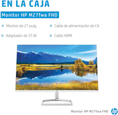 HP HP M27fwa 68,6 cm (27"") 1920 x 1080 Pixeles Full HP HP M27fwa 68,6 cm (27"") 1920 x 1080 Pixeles Full