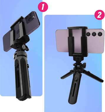 Max Excell Mini Trípode Negro para Teléfono con Fotos y Selfi Max Excell Mini Trípode Negro para Teléfono con Fotos y Selfi