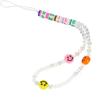Avizar Joya para Teléfono Pulsera de Bolas Heishi, Smiley Avizar Joya para Teléfono Pulsera de Bolas Heishi, Smiley