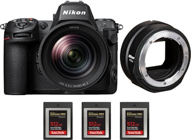 Nikon Z8 + Z 24-120mm F4 S + FTZ II + 3 SanDisk 512GB Ex Nikon Z8 + Z 24-120mm F4 S + FTZ II + 3 SanDisk 512GB Ex
