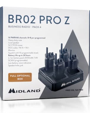 Midland Walkie talkie MIDLAND BR02 PRO Z Pack 4 radios con