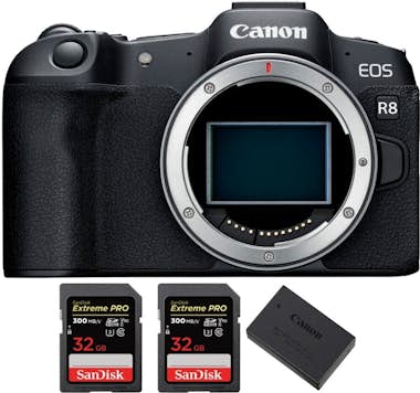 Canon EOS R8 + 2 SanDisk 32GB Extreme PRO UHS-II SDXC 30 Canon EOS R8 + 2 SanDisk 32GB Extreme PRO UHS-II SDXC 30