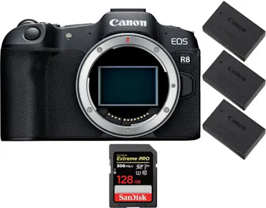 Canon EOS R8 + 1 SanDisk 128GB Extreme PRO UHS-II SDXC 3 Canon EOS R8 + 1 SanDisk 128GB Extreme PRO UHS-II SDXC 3