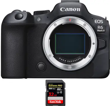 Canon EOS R6 Mark II ( R6II ) + 1 SanDisk 32GB Extreme P Canon EOS R6 Mark II ( R6II ) + 1 SanDisk 32GB Extreme P