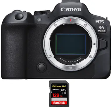 Canon EOS R6 Mark II ( R6II ) + 1 SanDisk 128GB Extreme Canon EOS R6 Mark II ( R6II ) + 1 SanDisk 128GB Extreme