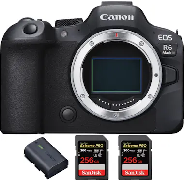 Canon EOS R6 Mark II ( R6II ) + 2 SanDisk 256GB Extreme Canon EOS R6 Mark II ( R6II ) + 2 SanDisk 256GB Extreme