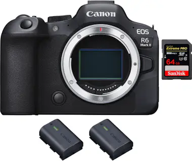 Canon EOS R6 Mark II ( R6II ) + 1 SanDisk 64GB Extreme P Canon EOS R6 Mark II ( R6II ) + 1 SanDisk 64GB Extreme P