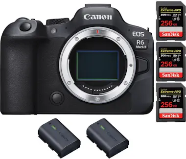 Canon EOS R6 Mark II ( R6II ) + 3 SanDisk 256GB Extreme Canon EOS R6 Mark II ( R6II ) + 3 SanDisk 256GB Extreme