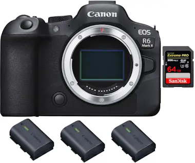 Canon EOS R6 Mark II ( R6II ) + 1 SanDisk 64GB Extreme P Canon EOS R6 Mark II ( R6II ) + 1 SanDisk 64GB Extreme P