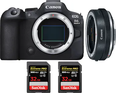 Canon EOS R6 Mark II ( R6II ) + EF-EOS R Premium + 2 San Canon EOS R6 Mark II ( R6II ) + EF-EOS R Premium + 2 San