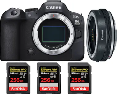 Canon EOS R6 Mark II ( R6II ) + EF-EOS R Premium + 3 San Canon EOS R6 Mark II ( R6II ) + EF-EOS R Premium + 3 San