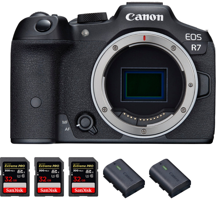 eos r7  3 sandisk 32gb extreme pro uhs-ii sdxc 300 mbs  2 lp-e6nh  pdf mcz direct 20 tecnicas pa