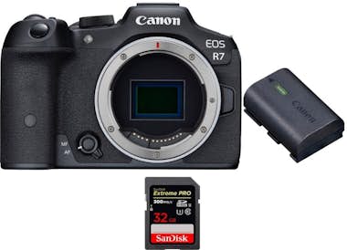 Canon EOS R7 + LP-E6NH + 1 SanDisk 32GB Extreme PRO UHS- Canon EOS R7 + LP-E6NH + 1 SanDisk 32GB Extreme PRO UHS-
