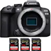 Canon EOS R10 + 3 SanDisk 128GB Extreme PRO UHS-II SDXC Canon EOS R10 + 3 SanDisk 128GB Extreme PRO UHS-II SDXC