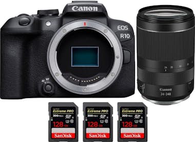 Canon EOS R10 + RF 24-240mm F4-6.3 IS USM + 3 SanDisk 12 Canon EOS R10 + RF 24-240mm F4-6.3 IS USM + 3 SanDisk 12
