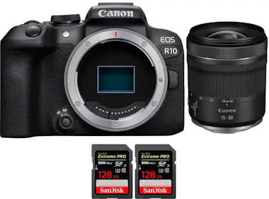 Canon EOS R10 + RF 15-30mm F4.5-6.3 IS STM + 2 SanDisk 1 Canon EOS R10 + RF 15-30mm F4.5-6.3 IS STM + 2 SanDisk 1