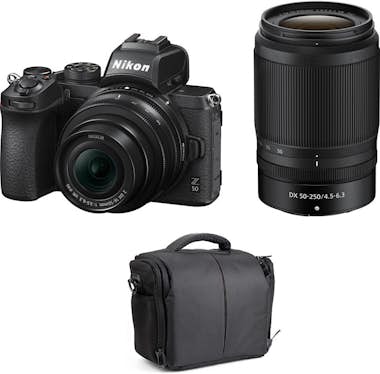 Nikon Z50 + 16-50mm + 50-250mm + Bolsa + PDF MCZ DIRECT Nikon Z50 + 16-50mm + 50-250mm + Bolsa + PDF MCZ DIRECT