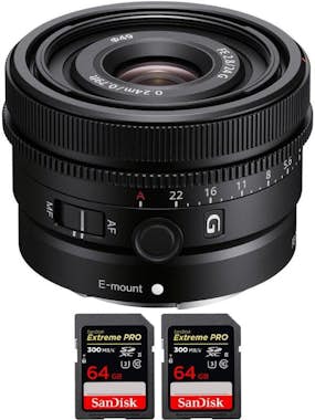 Sony FE 24mm F2.8 G + 2 SanDisk 64GB Extreme PRO UHS-II Sony FE 24mm F2.8 G + 2 SanDisk 64GB Extreme PRO UHS-II