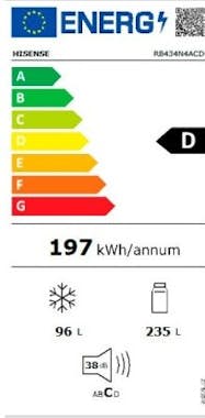 Hisense Frigorifico Combi RB434N4ACD Hisense Frigorifico Combi RB434N4ACD