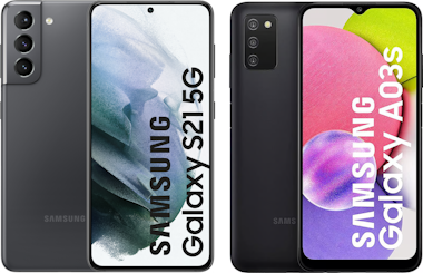 Samsung Galaxy S21 5G 128GB+8GB RAM + Galaxy A03s 32GB+3G Samsung Galaxy S21 5G 128GB+8GB RAM + Galaxy A03s 32GB+3G