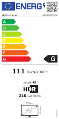 LG TV Mini LED 65" 8K QNED Smart TV 65QNED966QA LG TV Mini LED 65" 8K QNED Smart TV 65QNED966QA