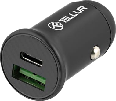 Tellur Cargador de coche FCC7, PD Max 60W, QC 30W, negro Tellur Cargador de coche FCC7, PD Max 60W, QC 30W, negro