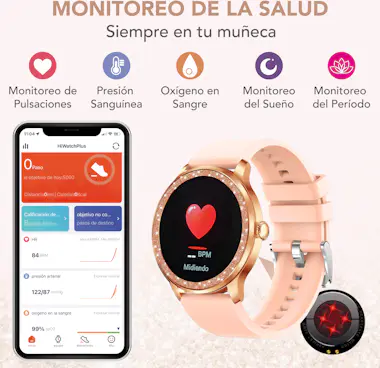 Tribe Reloj Inteligente Mujer, Smartwatch Mujer De 1,32" Tribe Reloj Inteligente Mujer, Smartwatch Mujer De 1,32"
