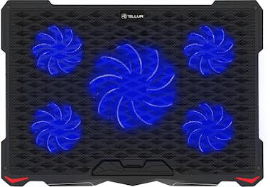 Tellur Basic Cooling pad, 17"", 5 ventiladores, LED, 2xUS Tellur Basic Cooling pad, 17"", 5 ventiladores, LED, 2xUS