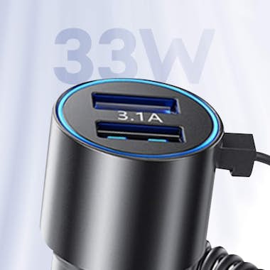 Wekome Cargador Coche 2x USB y Cable 3 en 1 Potencia 33W Wekome Cargador Coche 2x USB y Cable 3 en 1 Potencia 33W