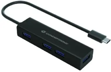 Conceptronic HUB USB-C 3.0 CONCEPTRONIC HUBBIES07B 4 PUERTOS US Conceptronic HUB USB-C 3.0 CONCEPTRONIC HUBBIES07B 4 PUERTOS US