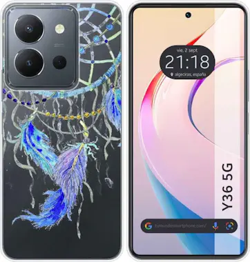 Tumundosmartphone Funda Silicona Transparente Vivo Y36 4G / 5G Pluma Tumundosmartphone Funda Silicona Transparente Vivo Y36 4G / 5G Pluma